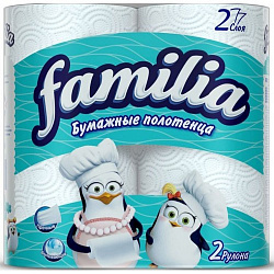 Бумажные полотенца Familia 2 слоя 2 рулона