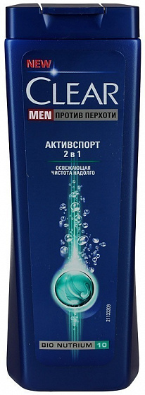 Шампунь CLEAR 2в1 Активспорт 400мл