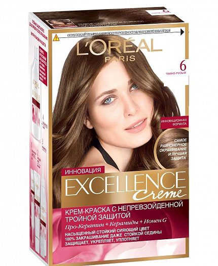 Краска для волос L'Oreal Paris Excellence Creme 600 Темно-русый