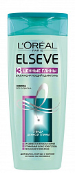 Шампунь ELSEVE 3 ценные глины Балансирующий 400мл