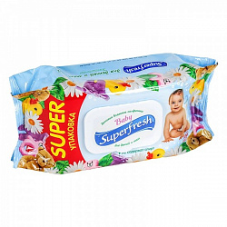 Салфетки влажные Superfresh длядетей и мам 120шт