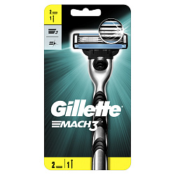 Станок бритвенный мужской Gillette MACH3 + 2 кассеты