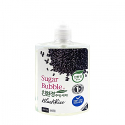 Эко средство для мытья посуды Sugar Bubble Черный рис 470мл