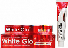 Зубная паста White Glo 100мл Отбеливающая профессиональная