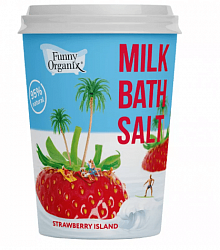 Молочная соль для ванны Funny Organix Strawberry Island 500г