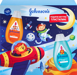 Набор подарочный Johnson's Baby шампунь-гель 2 в 1 300 мл + Kids гель для душа 300 мл + пластилин