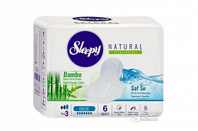 Прокладки Sleepy Natural Slim ночные 6шт