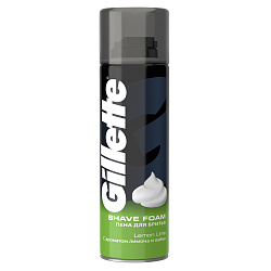 Пена для бритья Gillette Lemon Lime с ароматом лимона и лайма 200мл