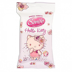 Салфетки влажные Smile Hello Kitty 15шт