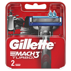 Сменные кассеты для бритья Gillette MACH3 Turbo мужские 2шт