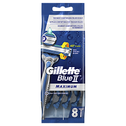 Станки одноразовые мужские GILLETTE BLUE II Plus 6+2шт