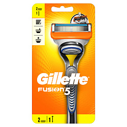 Станок бритвенный мужской Gillette FUSION + 2 кассеты