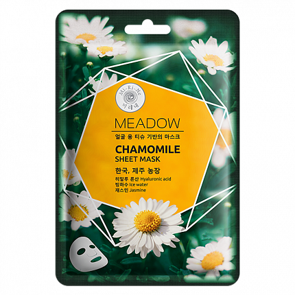 Тканевая маска Mi-Ri-Ne Meadow Ромашка и Жасмин с ледниковой водой