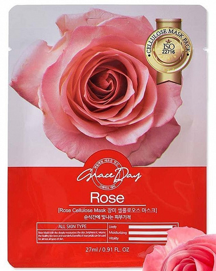 Тканевая маска Grace Day с экстрактом розы
