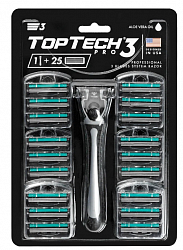 Станок мужской Top Tech PRO 3 + 25 кассет