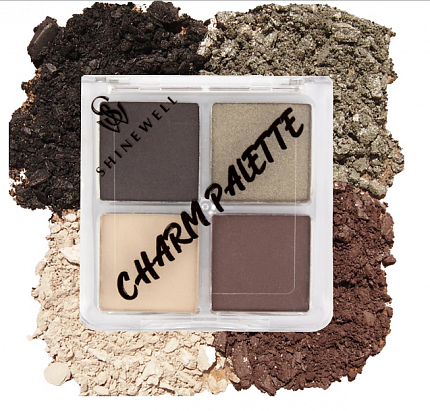 Тени для век Shinewell Charm Palette 4 цвета №1