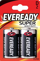 Батарейки ENERGIZER Eveready Super D-R20 1,5V 2шт