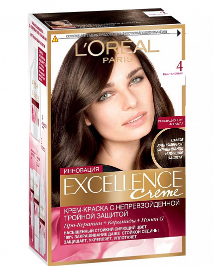 Краска для волос L'Oreal Paris Excellence Creme 400 Каштановый