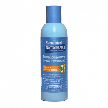 Тоник для очищения пор Compliment No problem с маслом чайного дерева 200мл