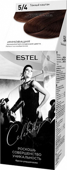 Краска для волос ESTEL Celebrity Темный каштан 5/4