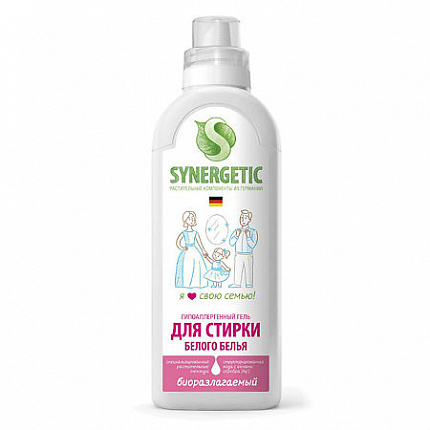 Гель для стирки белого белья Synergetic 750мл