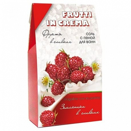 Соль для ванн Frutti-In-Crema Земляника в сливках 500г