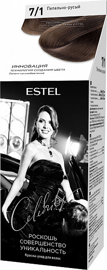 Краска для волос ESTEL Celebrity Пепельно-русый 7/1