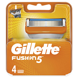 Сменные кассеты для бритья Gillette FUSION мужские 4шт