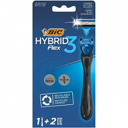 Станок бритвенный мужской Bic Sens 3 Hybrid + 2 кассеты