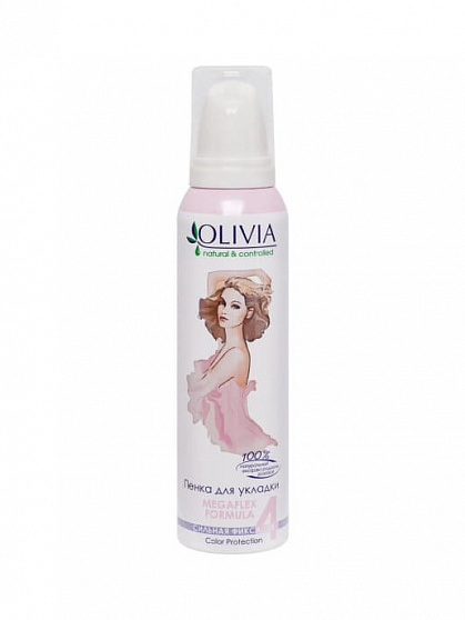 Пенка для укладки волос Olivia с экстрактом родиолы розовой сильной фиксации 150мл