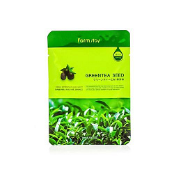 Маска тканевая для лица FarmStay с экстрактом семян зеленого чая
