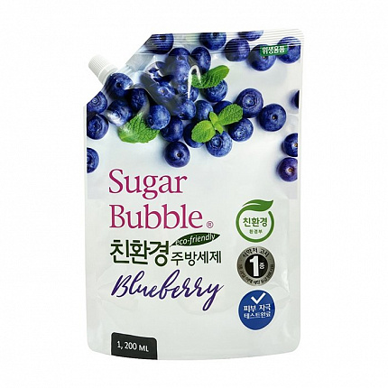 Эко средство для мытья посуды Sugar Bubble Черника 1200мл