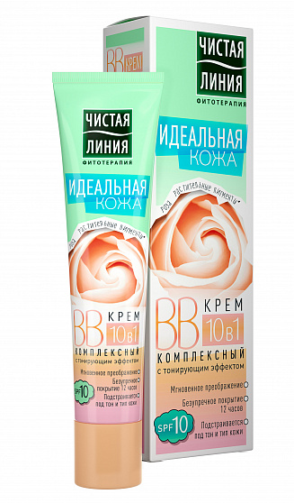 Тональный BB крем Чистая линия Идеальная кожа 10в1 40мл