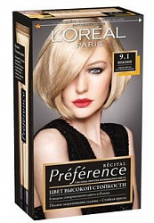 Краска для волос L'Oreal Paris Preference 9.1 Викинг Очень светло-русый пепельный