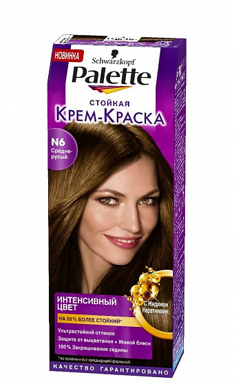 Краска-крем для волос PALETTE ICC N6 Средне-русый
