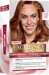 Краска для волос L'Oreal Paris Excellence Creme 7.43 Мед.русый