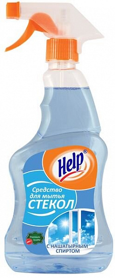 Чистящий спрей для стекол Help с нашатырным спиртом 750 мл