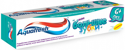 Зубная паста детская AQUAFRESH Мои большие зубки от 6 лет 50мл