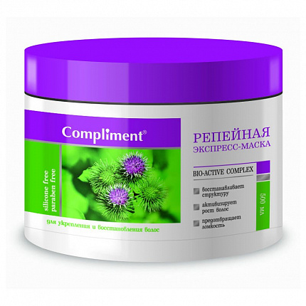 Маска для волос COMPLIMENT Репейник Восстновление и укрепление волос 500мл