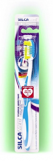 Зубная щетка Silca Med Тройное действие Средняя