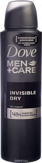 Дезодорант-антиперспирант спрей Dove Men+Care Invisible Dry Экстразащита без белых следов 150мл