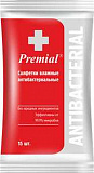 Салфетки влажные Premial антибактериальные 15шт
