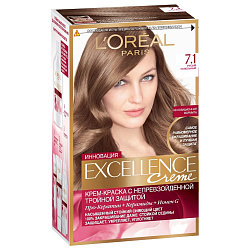 Краска для волос L'Oreal Paris Excellence Creme 4.7.1 Рус. пепел