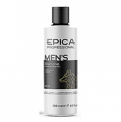 Шампунь для волос Epica Men's с кондиционирующим эффектом, маслом апельсина, экстрактом бамбука и витамином PP 250 мл