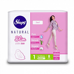 Прокладки Sleepy Natural Slim нормал 8шт