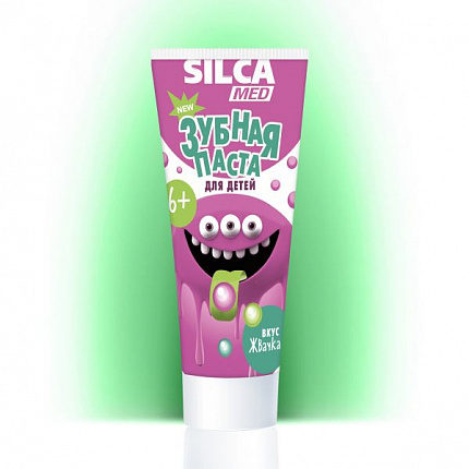 Зубная паста детская Silca Med гелевая со вкусом жвачки 65г
