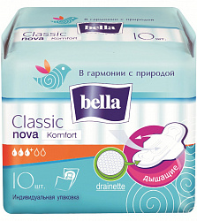 Прокладки BELLA Нова класс комфорт драй А-10