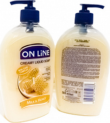 Жидкое мыло On Line Молоко и мед 500мл
